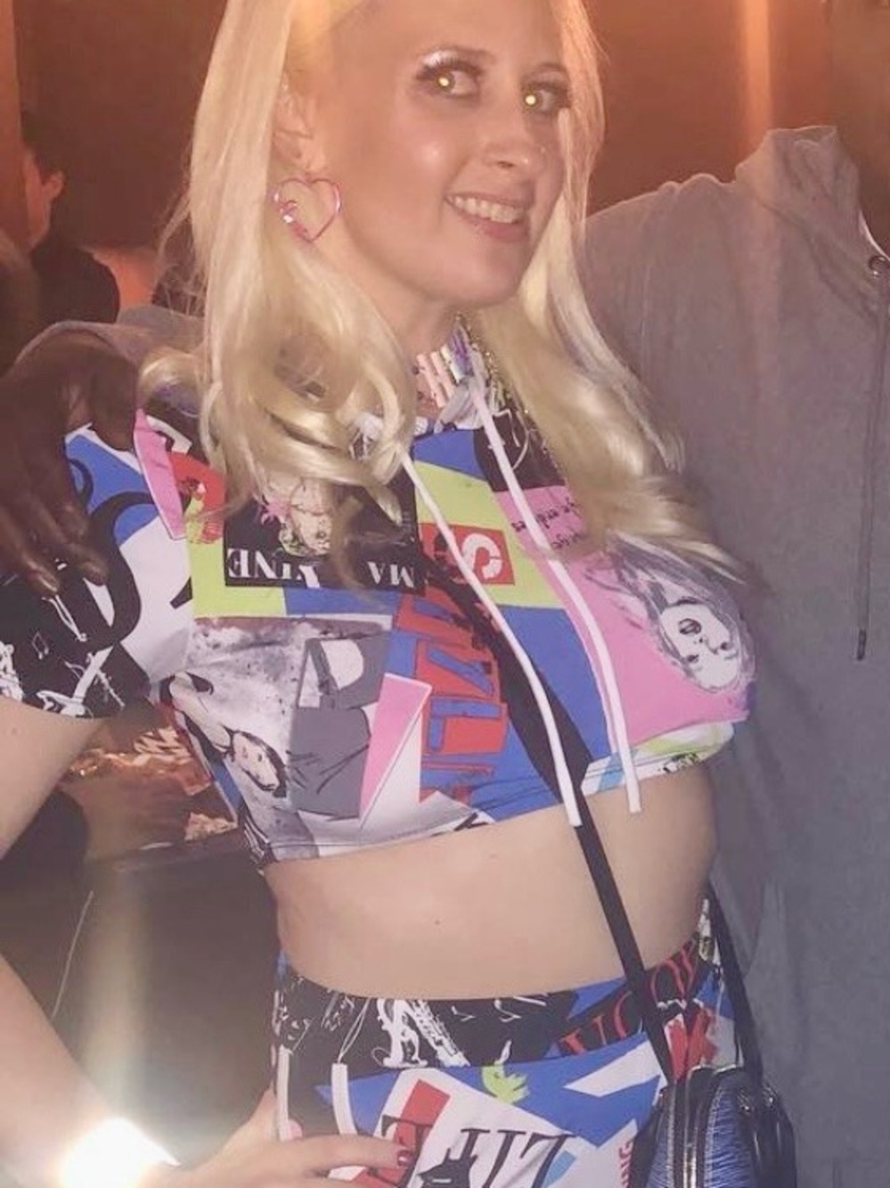 Topia Y2K graphic magazine printed 2 piece set